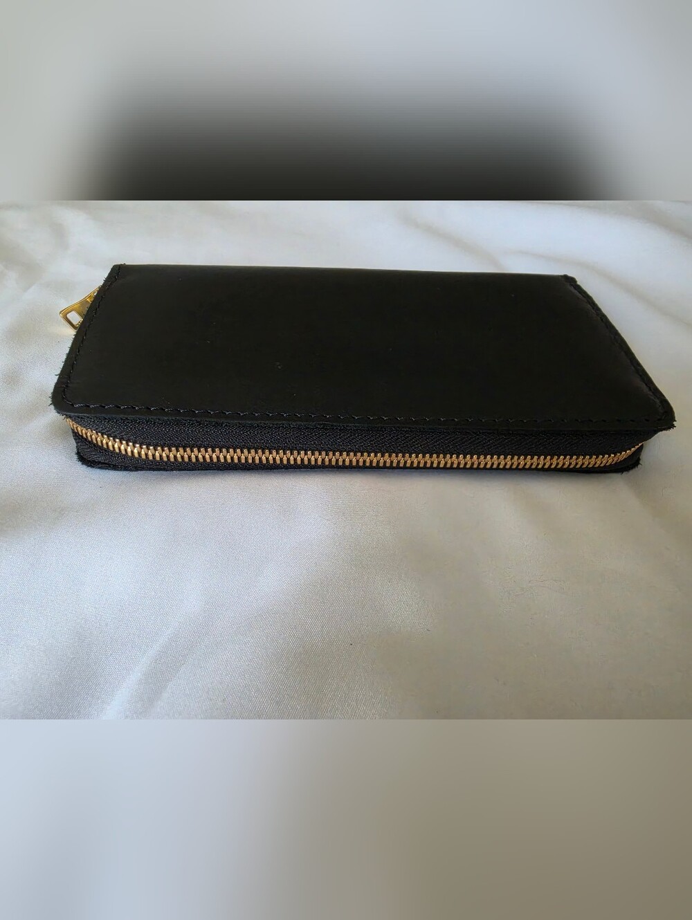 Portland Leather Large Accordion Zip Wallet - Smooth Black - Picture 5 of 5